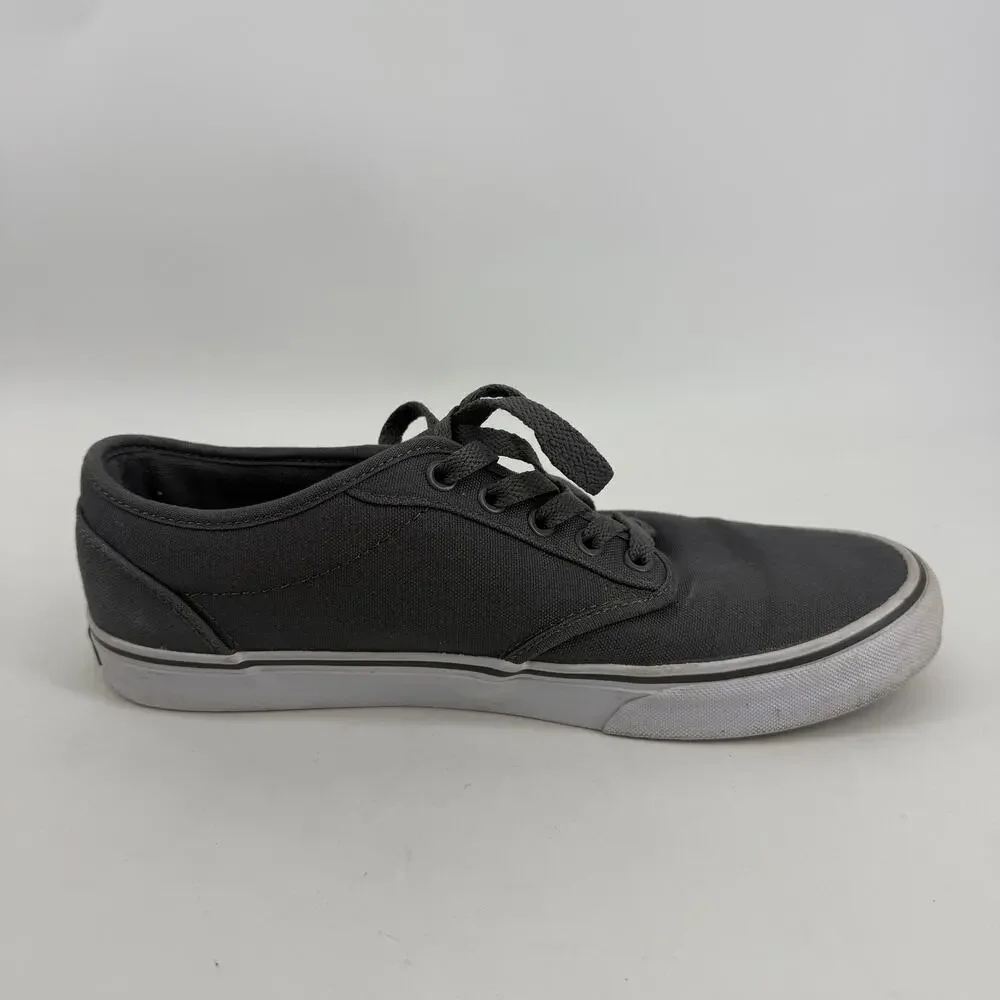 Vans Shoes Mens Size 10 Gray Canvas Skate Sneakers Casual Comfort Low Streetwear